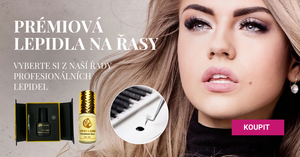 Luxury Lashes Banner prémiová lepidla na řasy